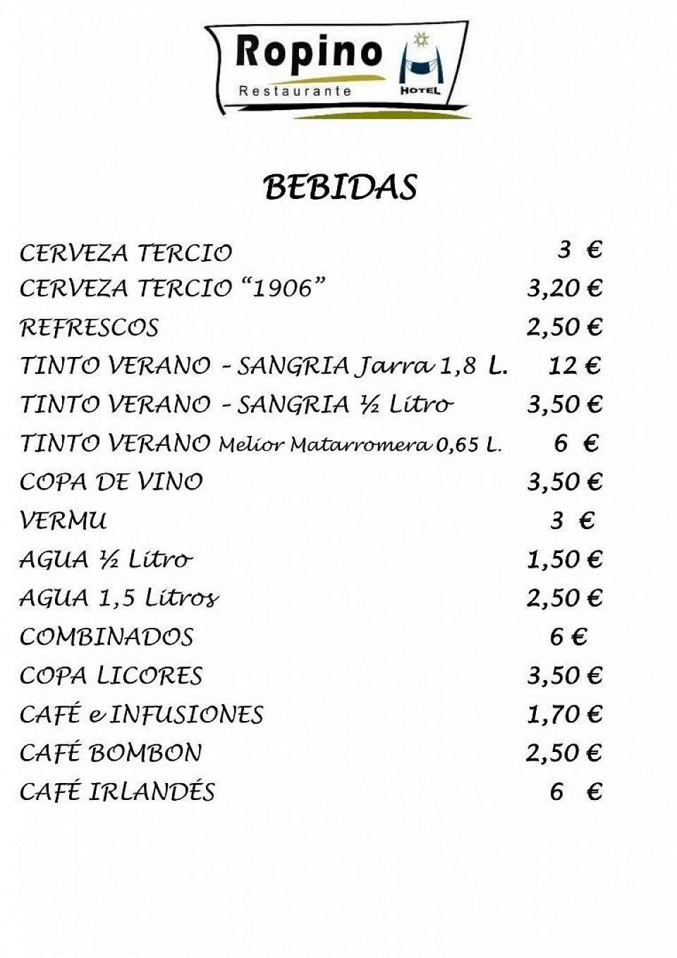 Bebidas